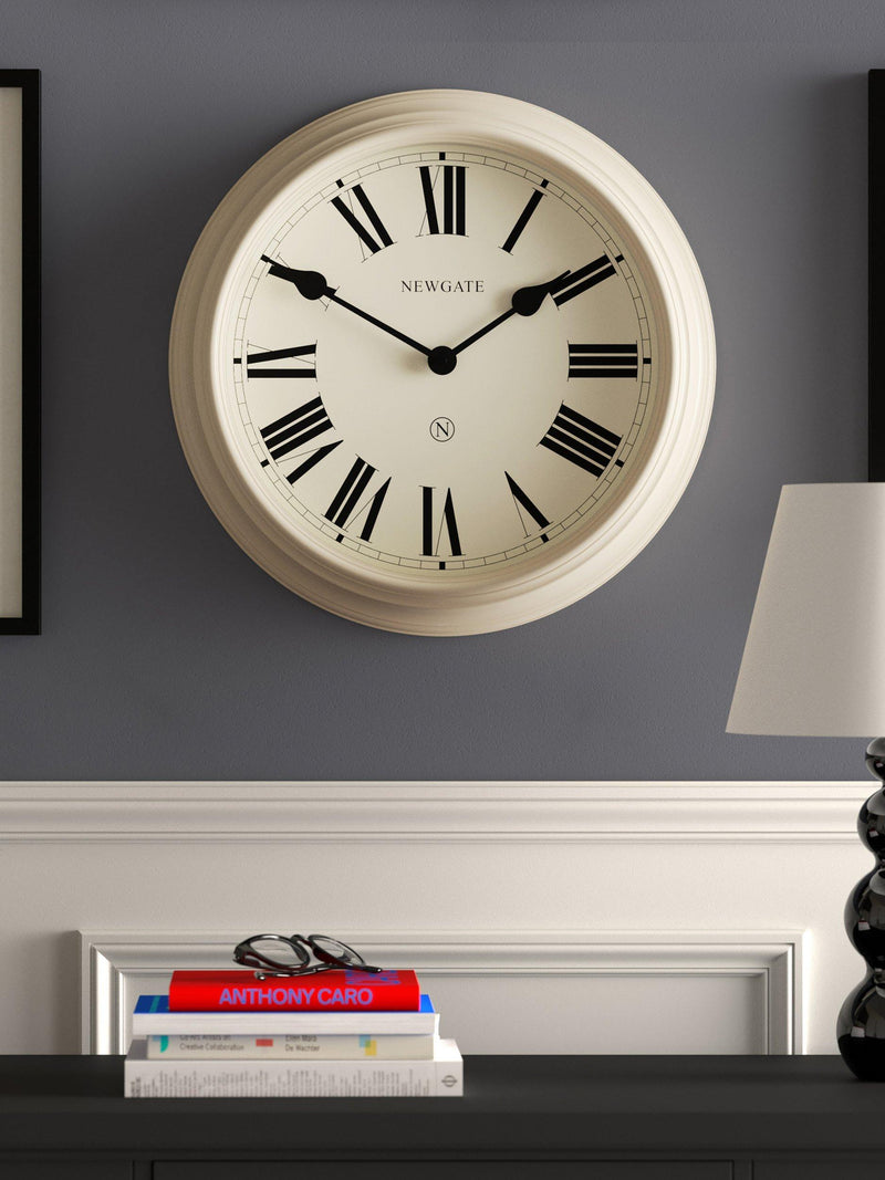 Newgate Clocks Notting Hill wall clock cream 44.5cm, imported from the UK