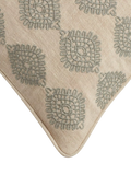 OKA Carthew embroidered cushion 51x51cm linen, UK version