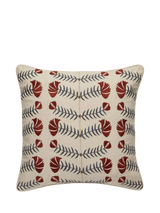 John Lewis OKA Highweald Embroidered Cushion, Warm Red, 51x51cm- Buy online at McGrocer