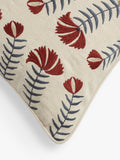 OKA Highweald embroidered cushion warm red 51x51cm imported from the UK