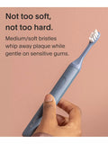SURI toothbrush heads 3 pack, castor oil bristles (British brand)