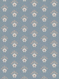 Laura Ashley Semington Floral Wallpaper in Blue, 10m roll (British brand)