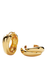 John Lewis Missoma Lucy Williams Chunky Cross Over Hoop Earrings, Gold- Buy online at McGrocer
