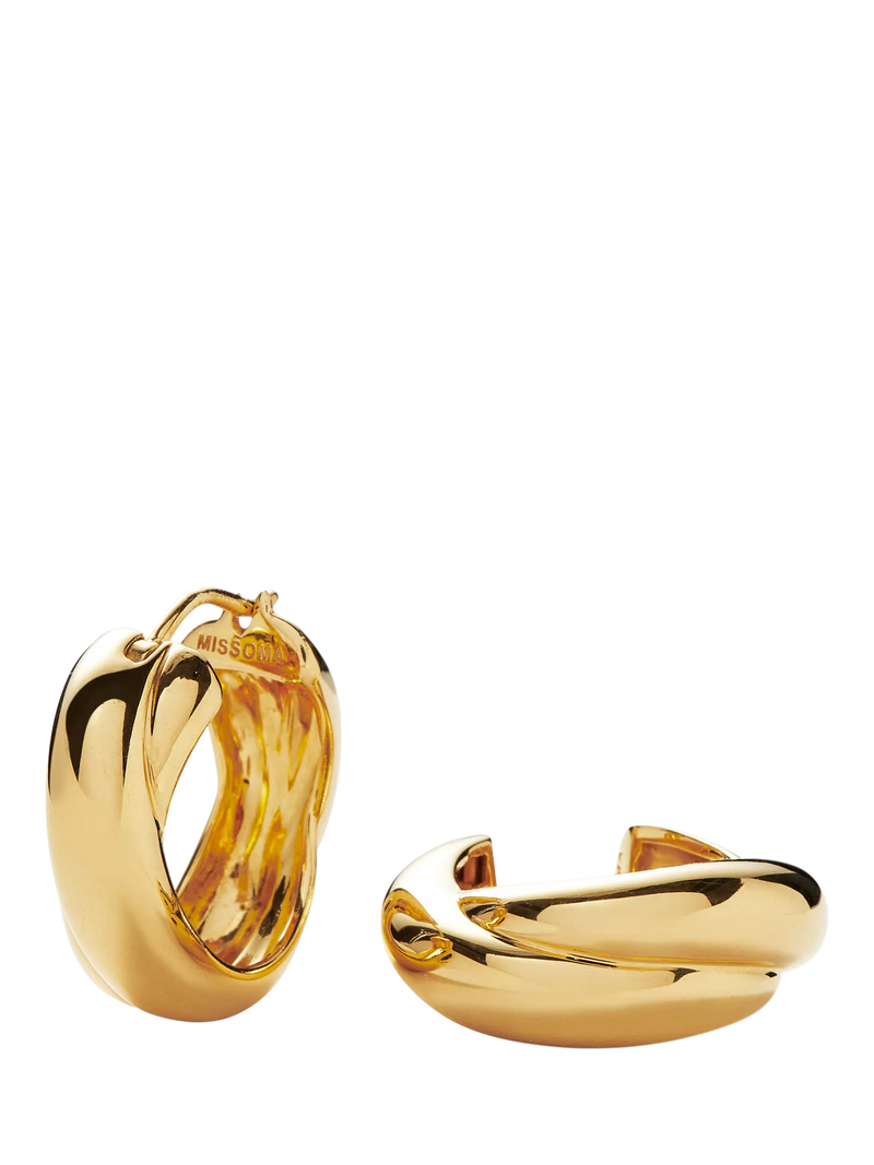 Missoma chunky cross over hoop earrings - British product