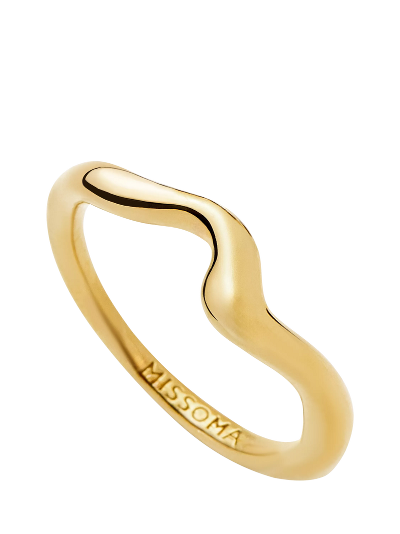 Missoma Molten Wave Gold Plated Vermeil Stacking Ring