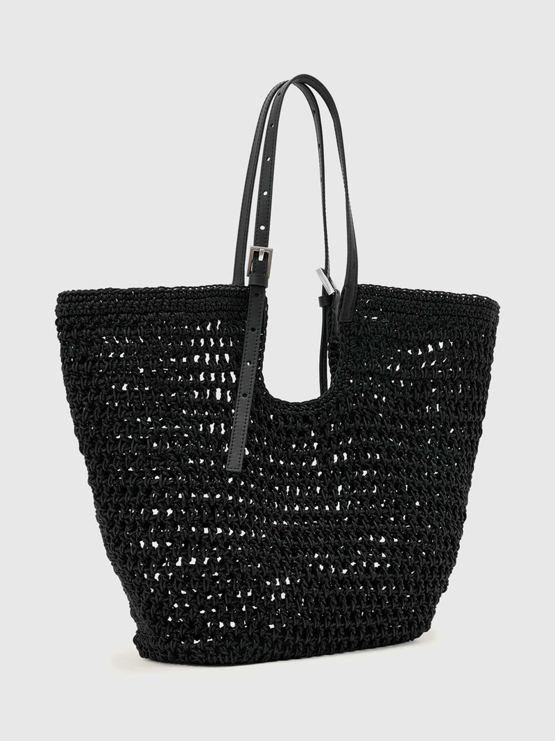 AllSaints Ara cotton knitted tote bag, imported from the UK