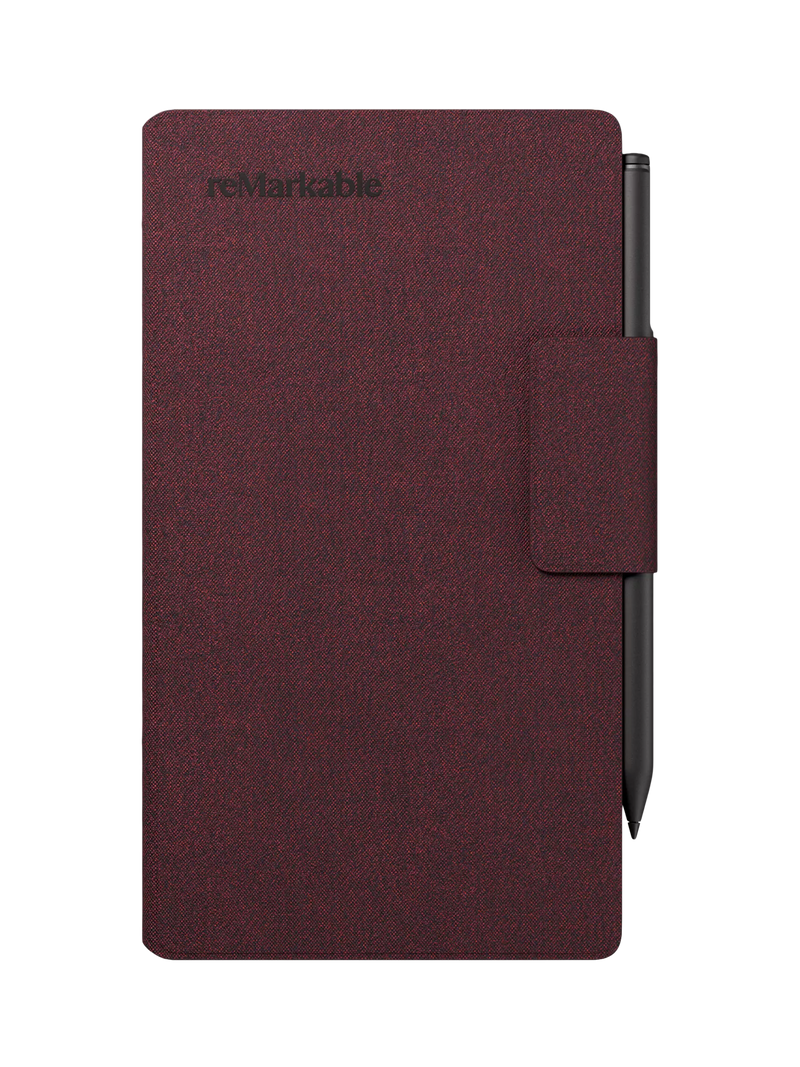 reMarkable Book Folio Burgundy for Paper Pro Move, imported from the UK