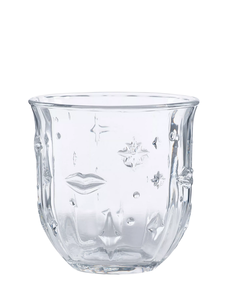 Eleanor Bowmer glass tumblers Lips & Stars set of 4 280ml - British product