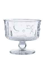 John Lewis Eleanor Bowmer Electric Coast Moon & Stars Glass Trifle Bowl, 20cm, Clear- Buy online at McGrocer
