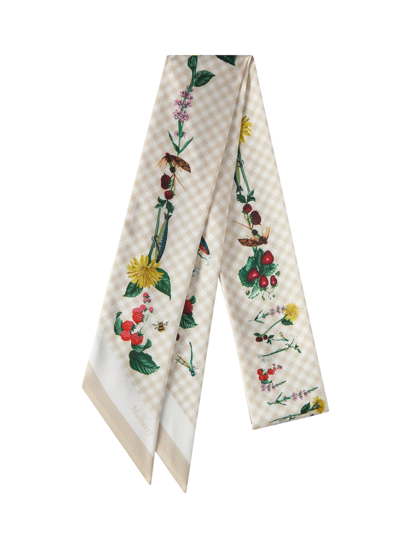 Mulberry Riverside Floral Skinny Scarf