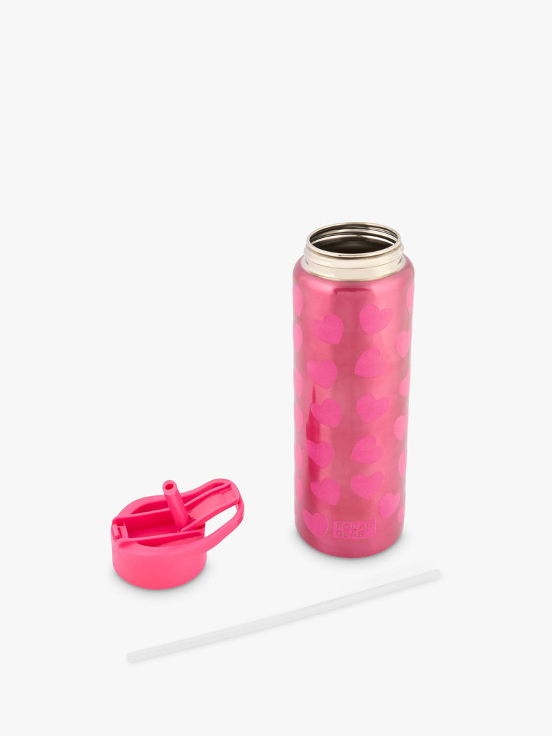 Polar Gear kids' heart drinks bottle 750ml rose, imported from the UK