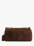 Coach Tabby 26 quilted suede shoulder bag dark chocolate, imported from the UK