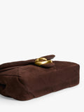 Coach Tabby 26 quilted suede shoulder bag dark chocolate, imported from the UK