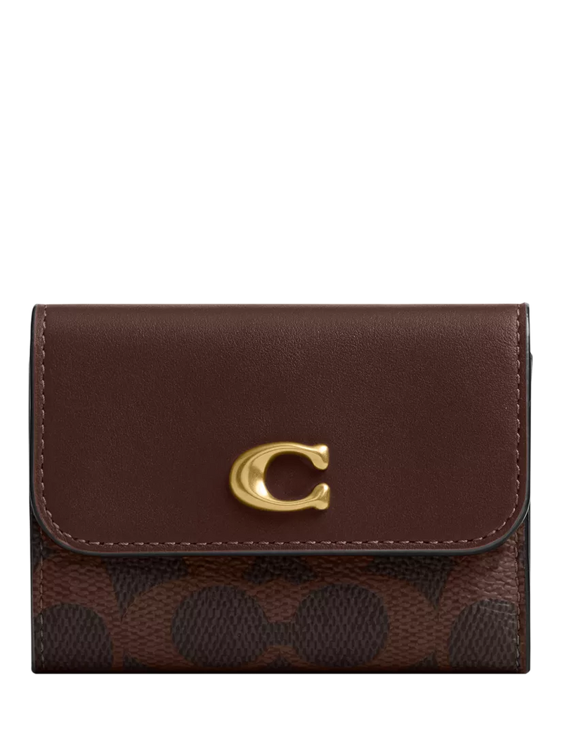 Coach leather card holder wallet in Maple, UK version