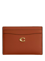John Lewis Coach Leather Card Case, Amber Brown- Buy online at McGrocer