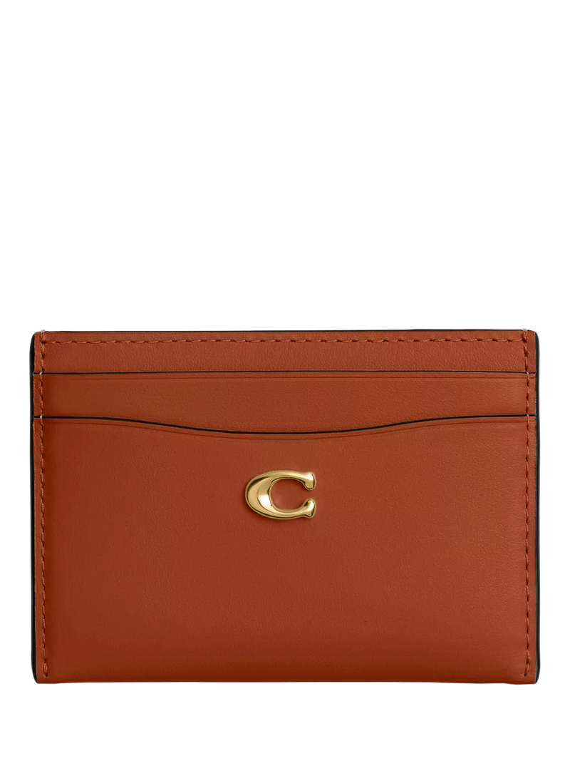 Coach leather card case Amber Brown, UK version