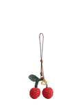 Coach woven straw cherry bag charm multi (British brand)