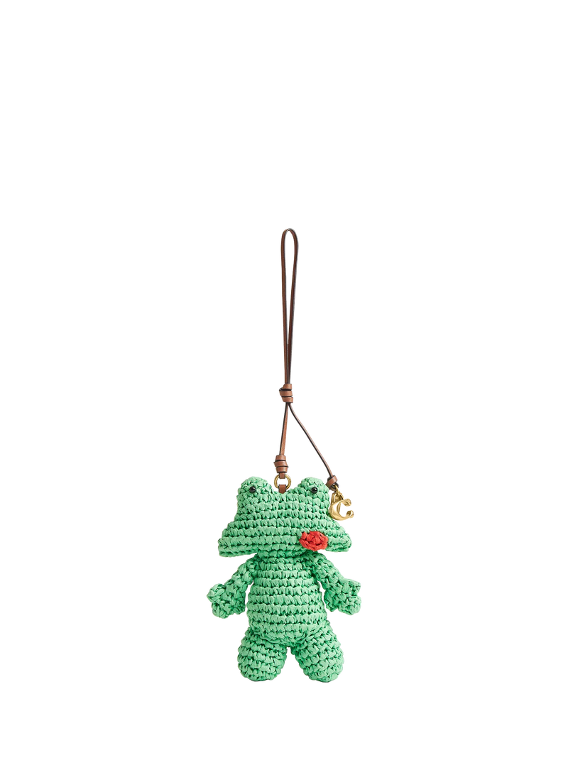 Coach woven frog bag charm multi - British product