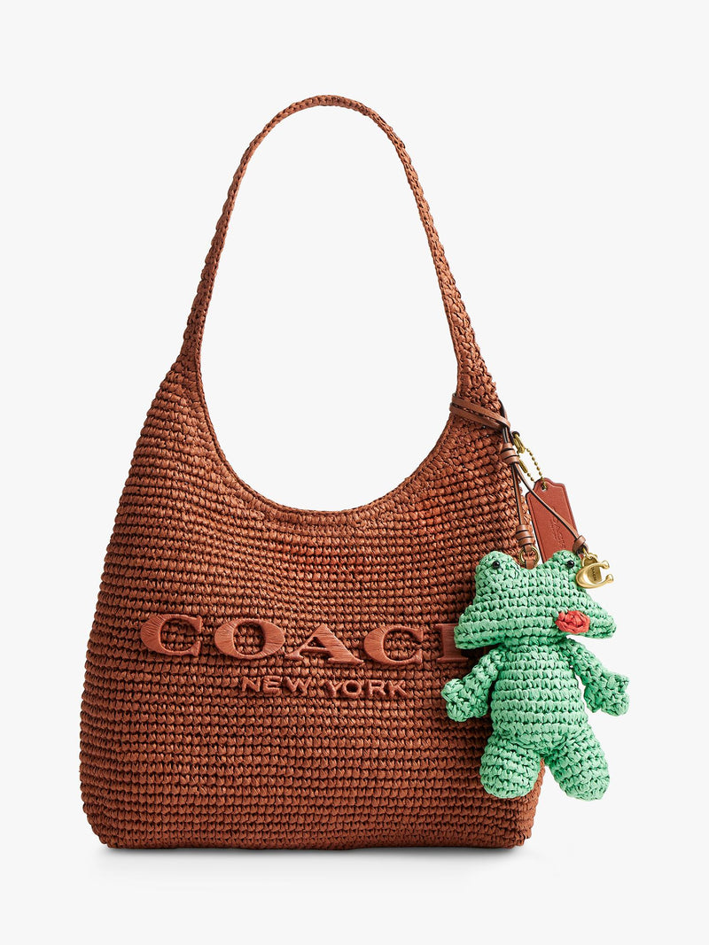 Coach woven frog bag charm multi - British product