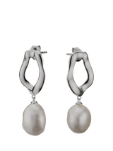 John Lewis THOMAS SABO Freshwater Pearl Drop Earrings in Silver- Buy online at McGrocer