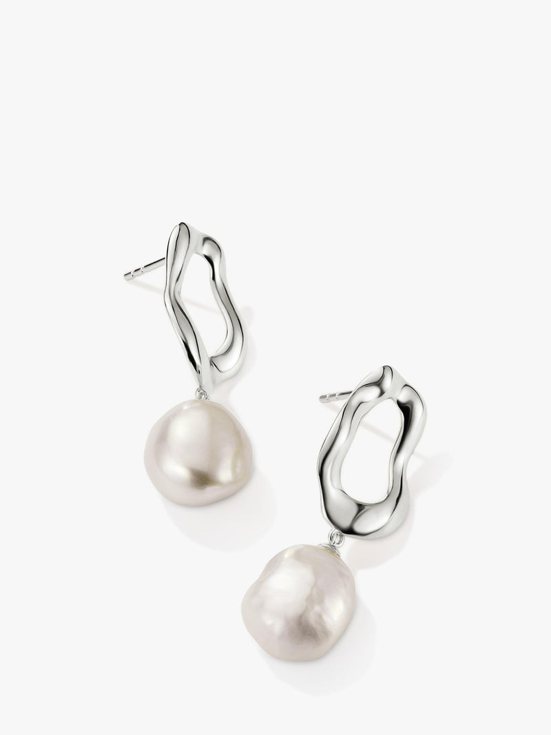 Thomas Sabo freshwater pearl drop earrings 14x35mm - British product