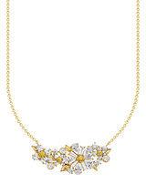John Lewis Thomas Sabo Crystal Flower Beaded Chain Necklace Gold- Buy online at McGrocer