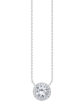 Thomas Sabo cubic zirconia pendant necklace silver, imported from the UK