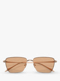 Giorgio Armani rectangular sunglasses rose gold frame brown lenses, UK version