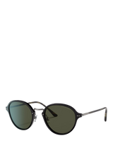 John Lewis Giorgio Armani AR8139 Men's Oval Sunglasses, Black/Green- Buy online at McGrocer