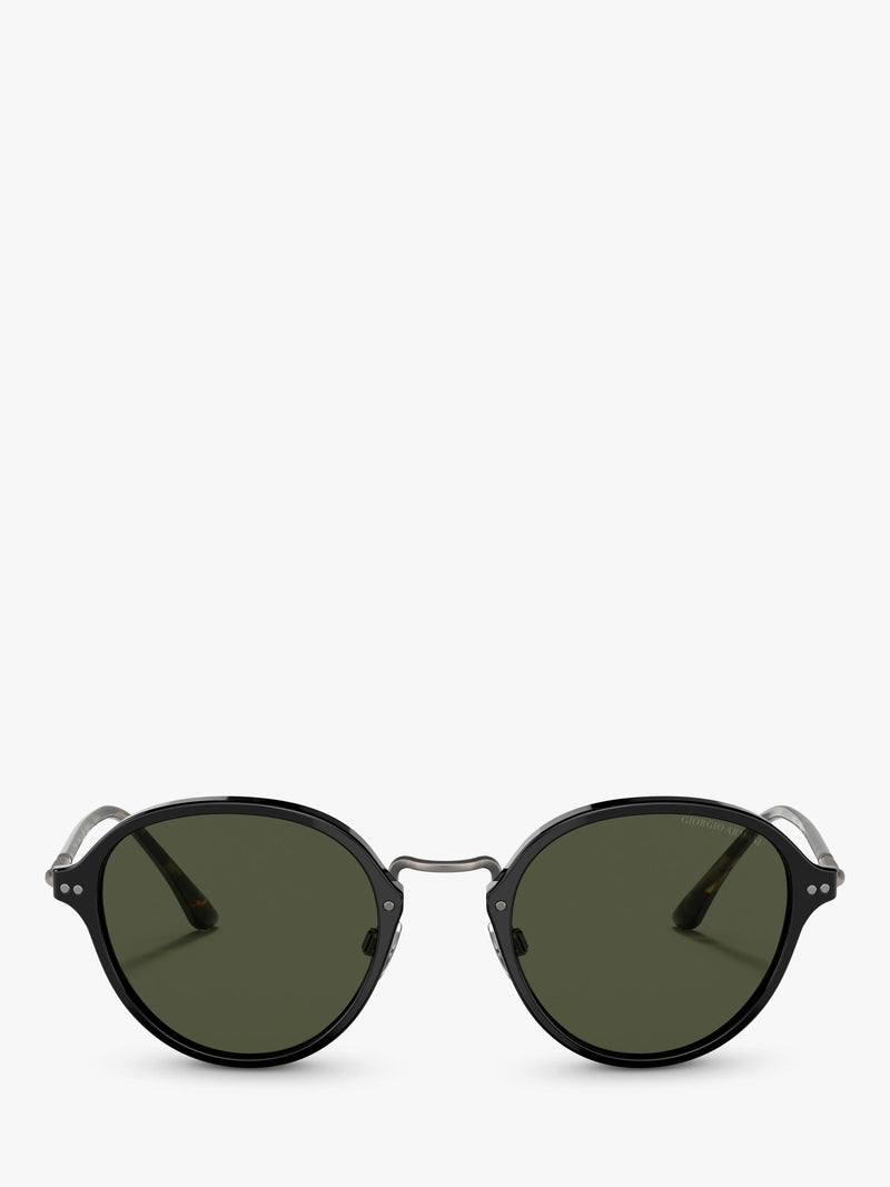 Giorgio Armani oval sunglasses black green British brand