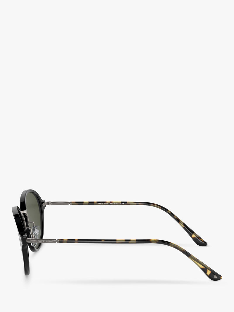 Giorgio Armani oval sunglasses black green British brand