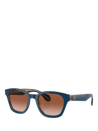 John Lewis Giorgio Armani Men's Phantos Gradient Sunglasses, Blue/Transparent Brown- Buy online at McGrocer