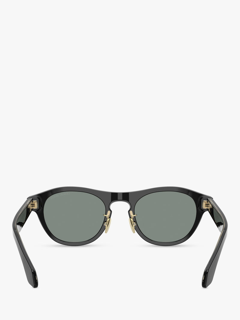 Giorgio Armani oval sunglasses black grey, UK version