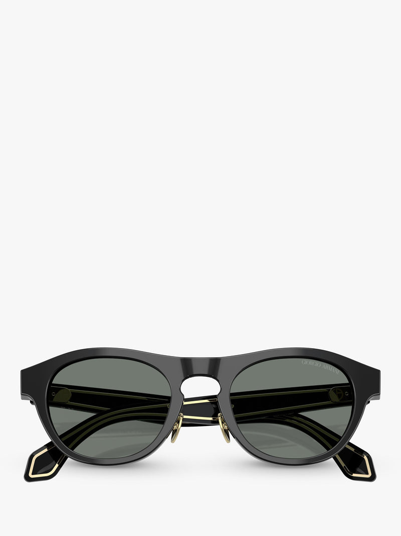 Giorgio Armani oval sunglasses black grey, UK version
