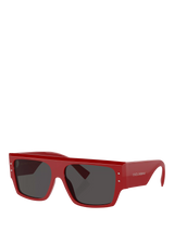 John Lewis Dolce & Gabbana Women's Square Sunglasses Red/Grey- Buy online at McGrocer
