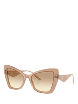 John Lewis Dolce & Gabbana Women's Cat Eye Gradient Sunglasses, Transparent Camel/Brown- Buy online at McGrocer