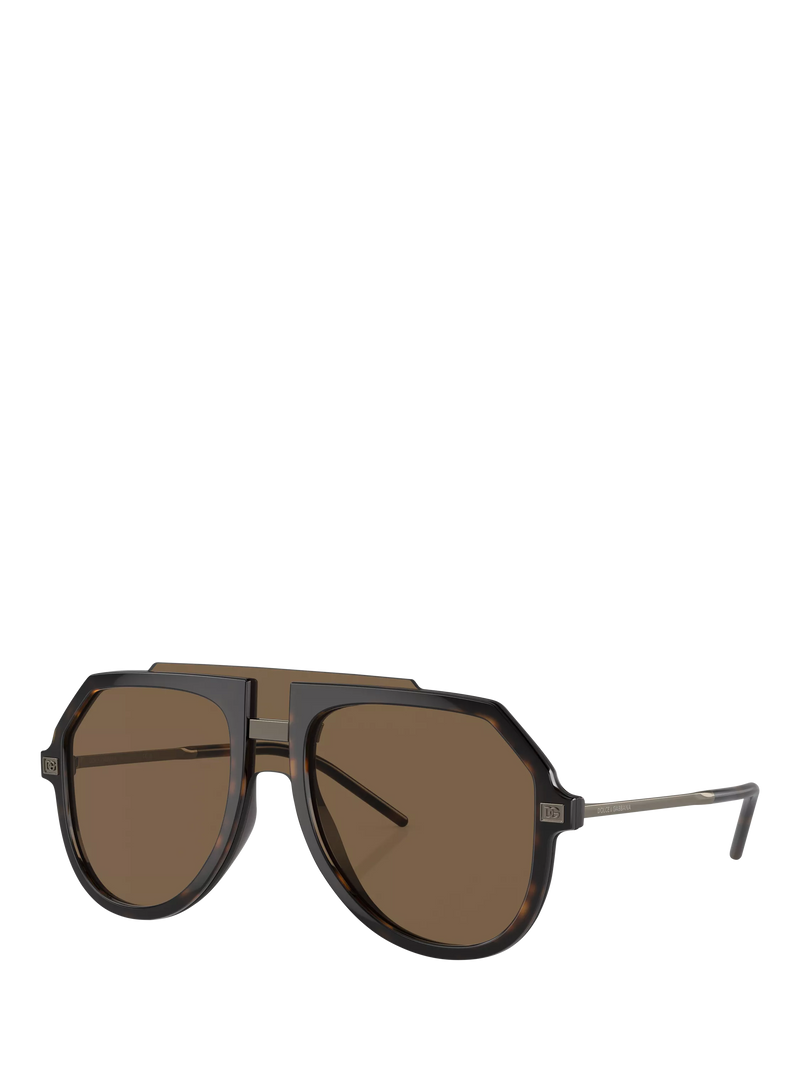 Dolce & Gabbana aviator sunglasses brown frame 45mm, imported from the UK