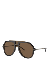 John Lewis Dolce & Gabbana DG6195 Men's Aviator Sunglasses Havana/Brown- Buy online at McGrocer