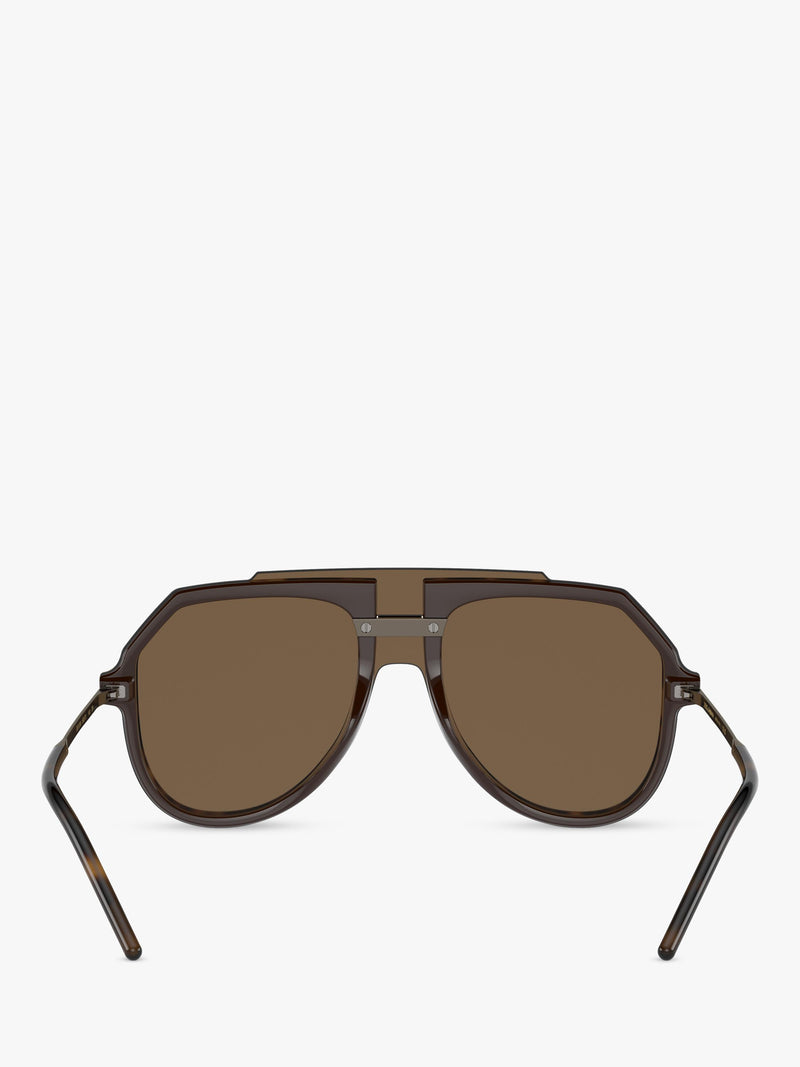 Dolce & Gabbana aviator sunglasses brown frame 45mm, imported from the UK