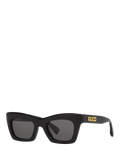 Gucci 0GC002188 Cat's Eye Sunglasses, Black