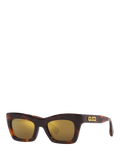 Gucci 0GC002188 Cat's Eye Sunglasses, Brown
