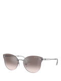 Michael Kors MK1130B Women's Butterfly Sunglasses, Silver