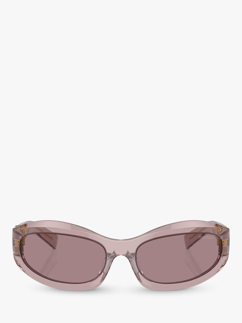 Miu Miu irregular sunglasses transparent mauve mauve - British product
