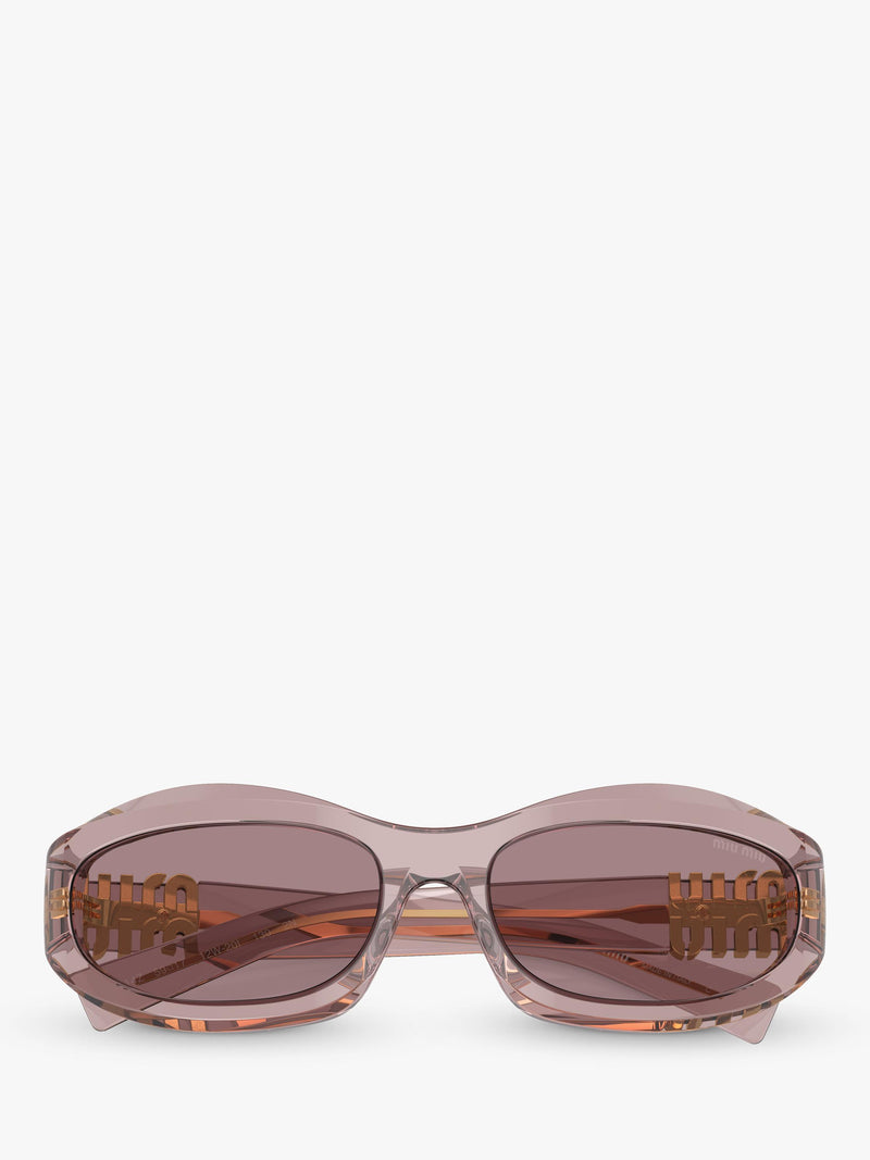 Miu Miu irregular sunglasses transparent mauve mauve - British product
