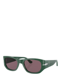 Persol PO3307S Unisex Pillow Sunglasses, Green/Purple