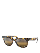 John Lewis Ray-Ban RB2140 Polarised Wayfarer Sunglasses, Yellow Havana, 50mm- Buy online at McGrocer