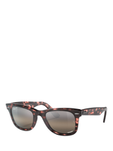 John Lewis Ray-Ban RB2140 D-Frame Sunglasses Transparent Pink Multi Gradient 50mm- Buy online at McGrocer