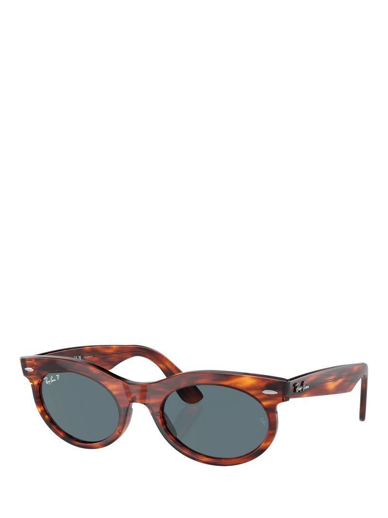 Ray-Ban oval sunglasses striped havana 50mm, UK version