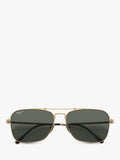 Ray-Ban RB8136 gold square titanium sunglasses with glass lenses, UK version
