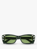 Swarovski pillow sunglasses red acetate lens width 54mm, imported from the UK